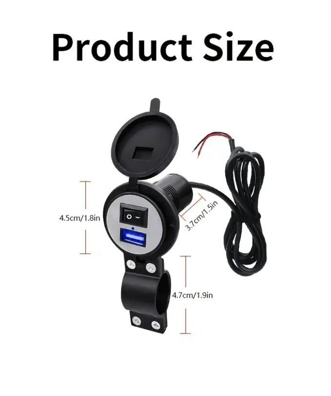 Revoltix™ ChargeMate — Dual USB Motorcycle Charger (Waterproof)