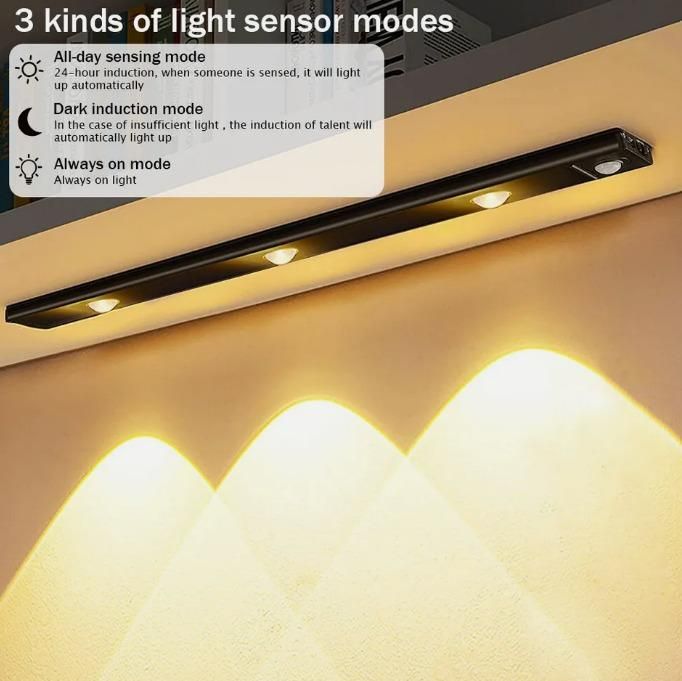 Revoltix™ LumiSense — LED PIR Motion Sensor Cabinet Light (USB Rechargeable)