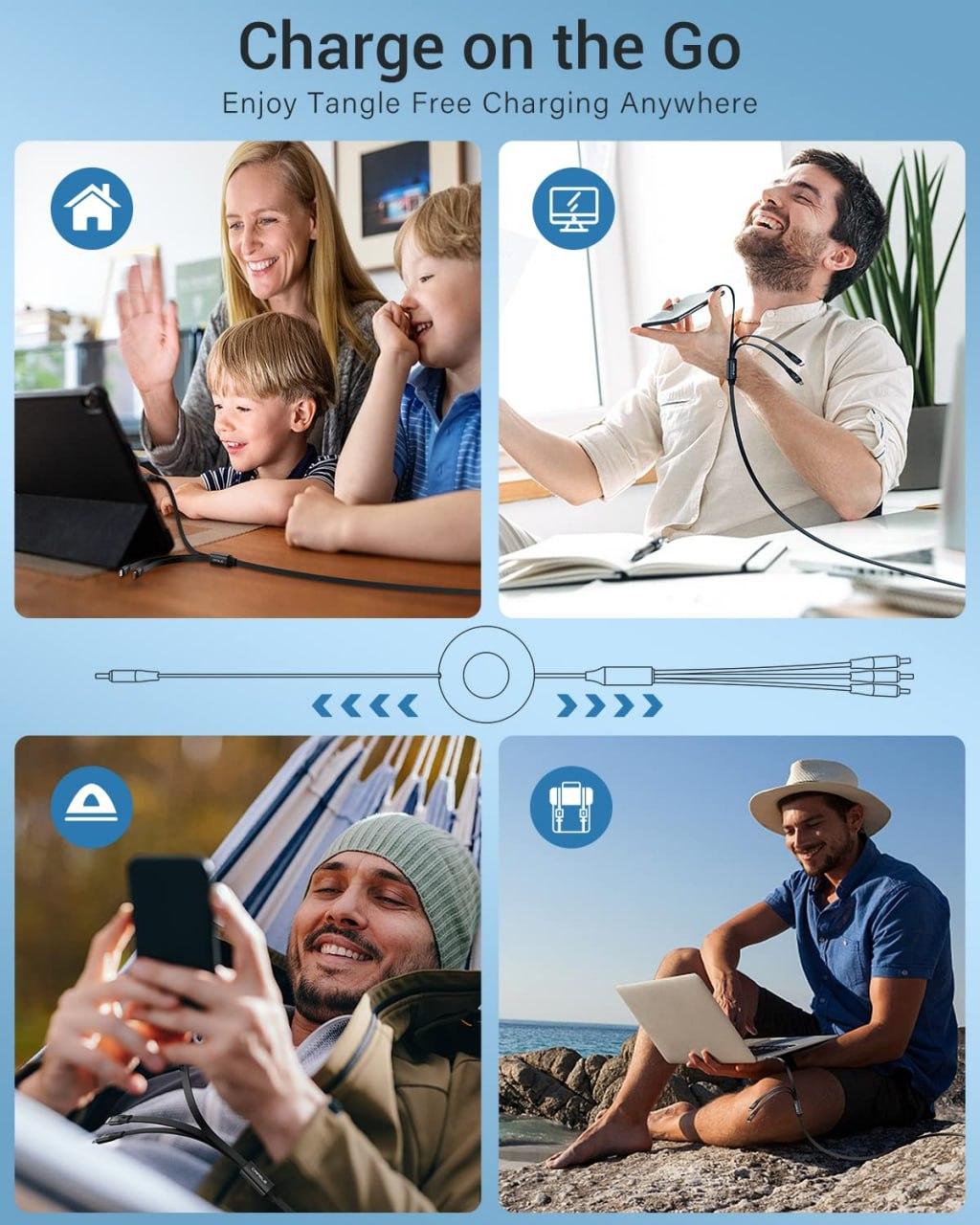 Revoltix™ SnapCharge — Magnetic 3-in-1 Charging Cable