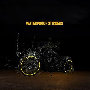 Revoltix™ ReflectoLine — 18-Piece Yellow Reflective Sticker Kit for Cars & Bikes