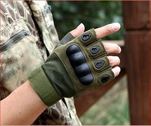 Revoltix™ GripMax — Non-Slip Half-Finger Rubber Knuckle Motorcycle Gloves