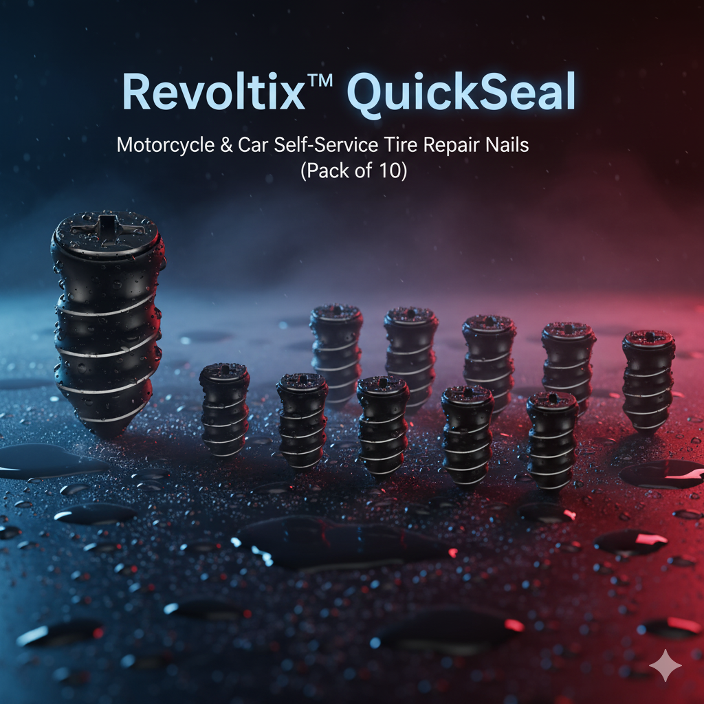 Revoltix™ QuickSeal — Motorcycle & Car Self-Service Tire Repair Nails (Pack of 10)