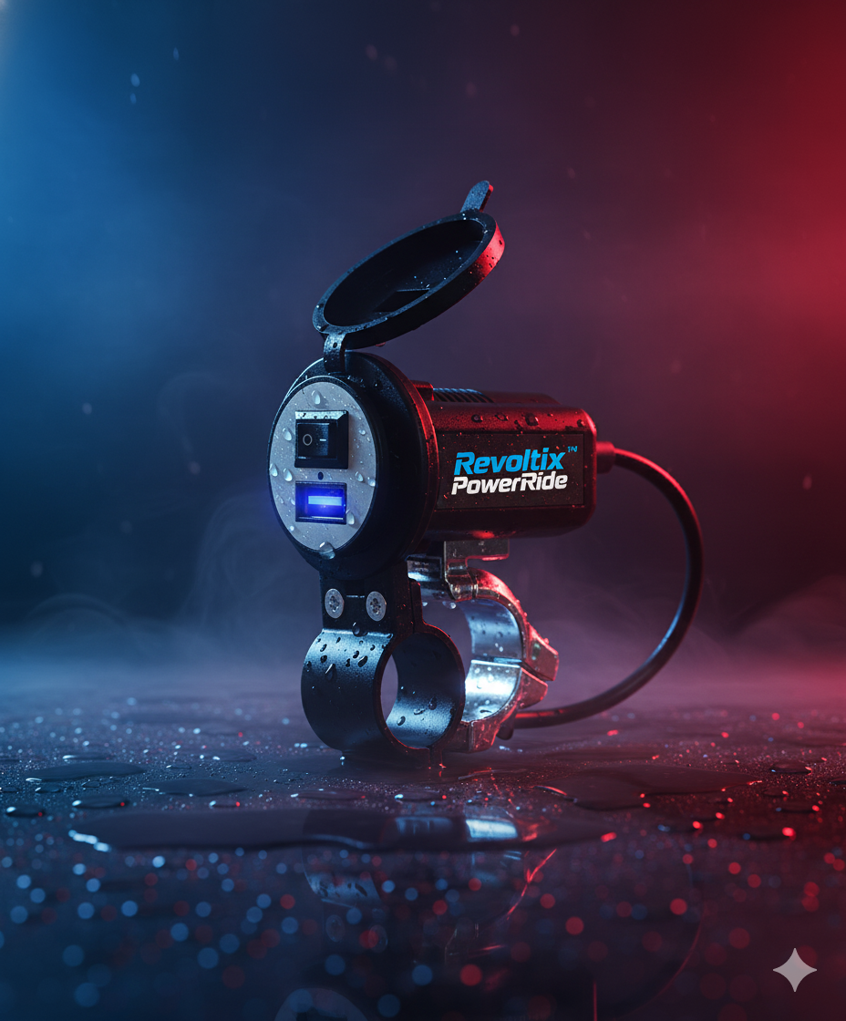 Revoltix™ ChargeMate — Dual USB Motorcycle Charger (Waterproof)