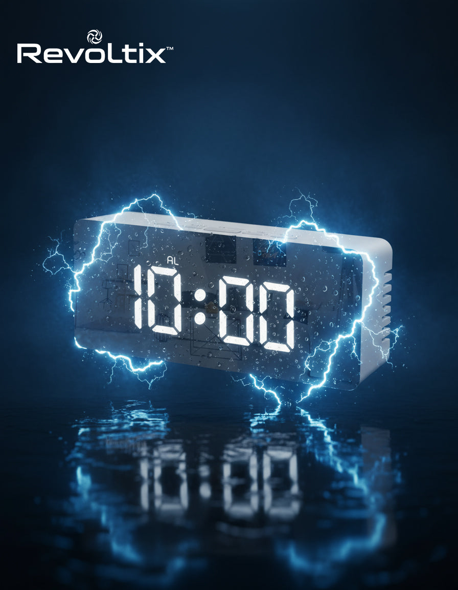 Revoltix™ MirrorTime — LED Smart Alarm Clock
