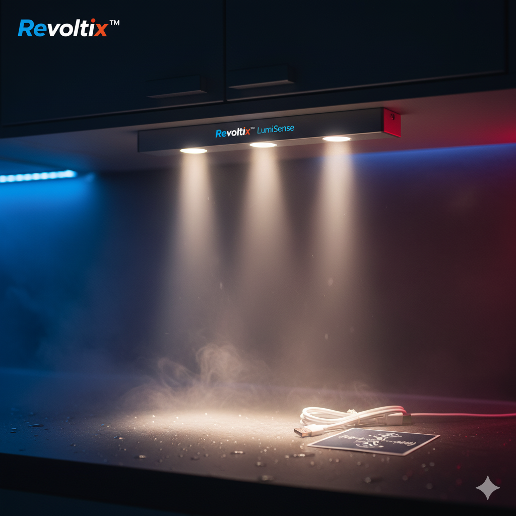 Revoltix™ LumiSense — LED PIR Motion Sensor Cabinet Light (USB Rechargeable)