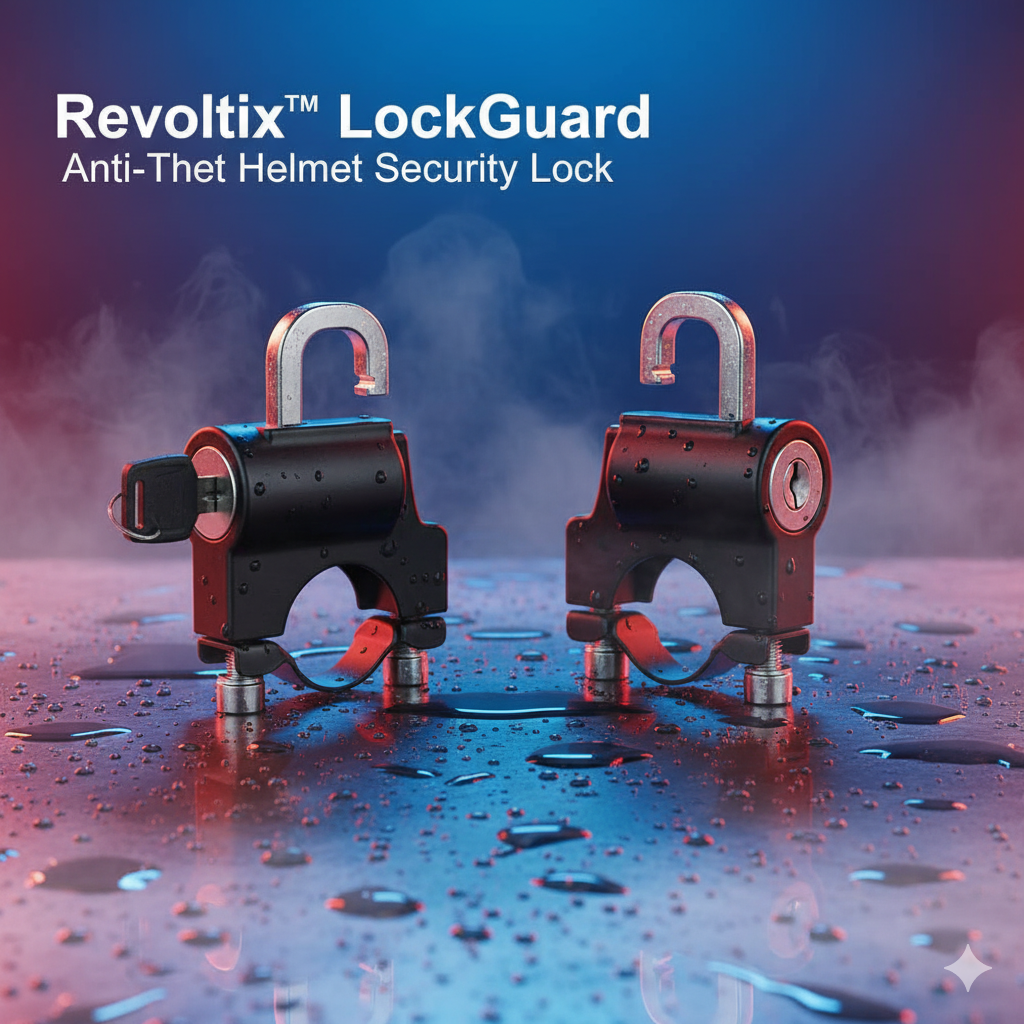 Revoltix™ LockGuard — Anti-Theft Helmet Security Lock