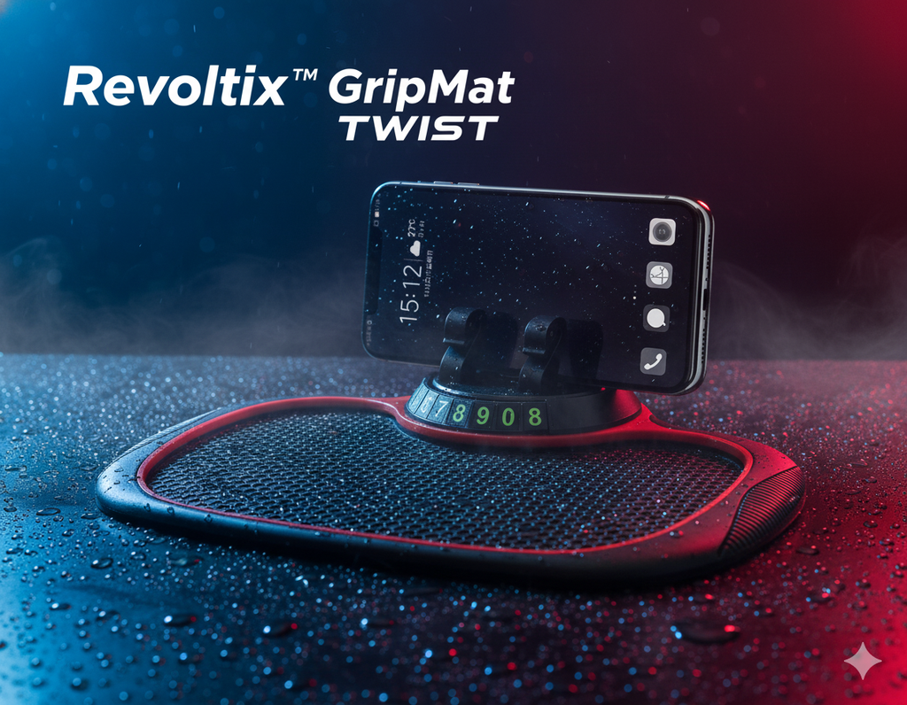 Revoltix™ GripMat — Anti-Slip Car Dashboard Mat