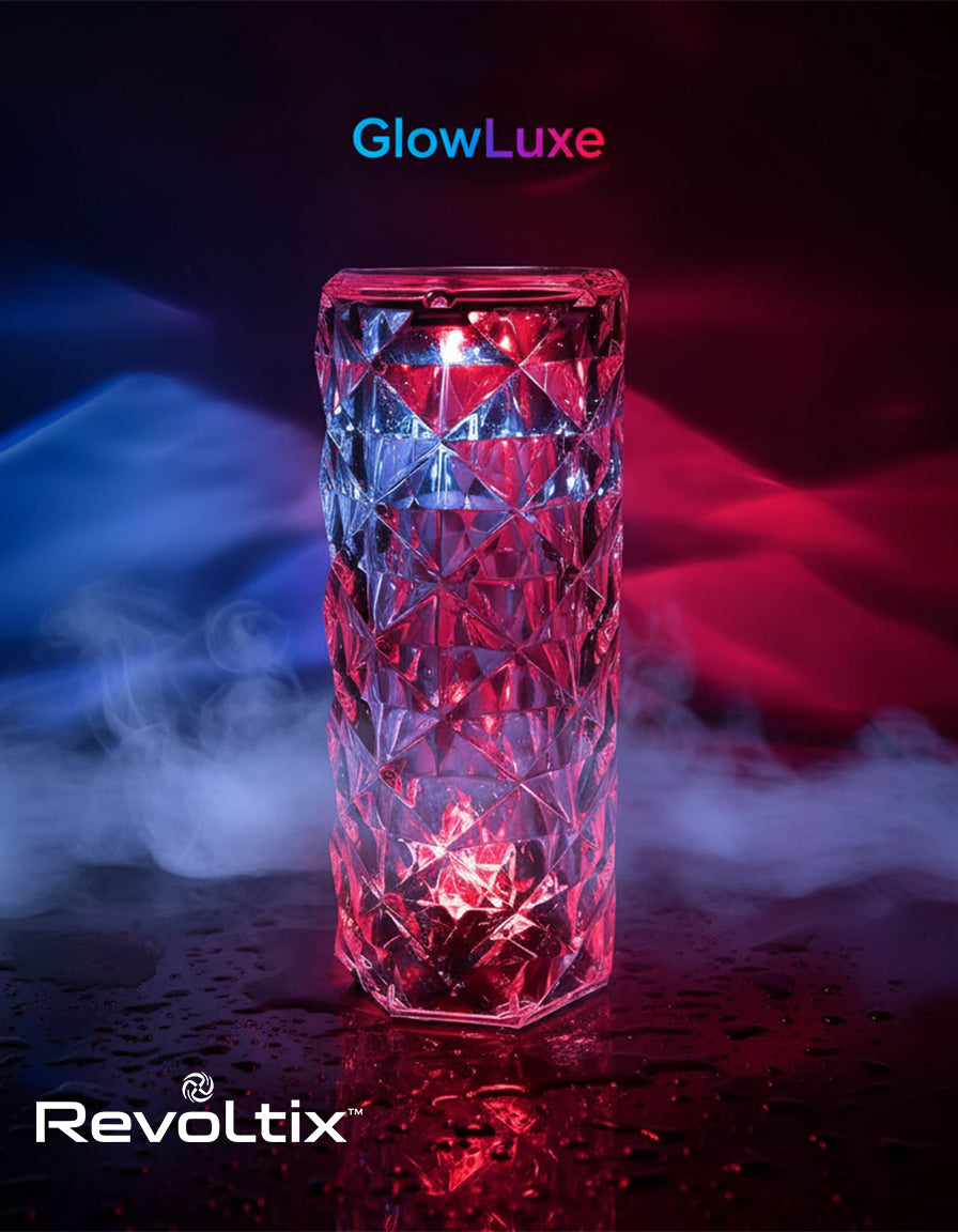 Revoltix™ GlowLuxe — 16-Color Crystal Diamond Lamp
