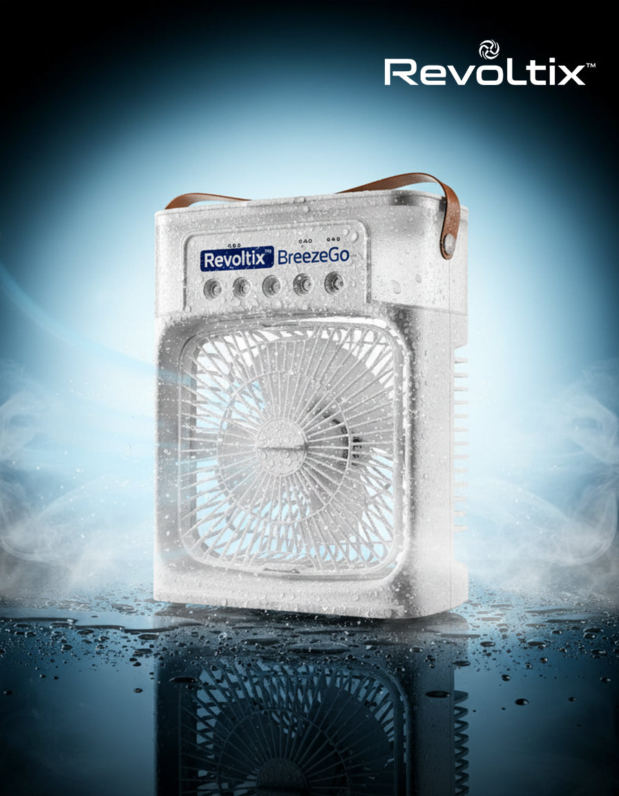 Revoltix™ BreezeGo — USB Mini Electric Fan
